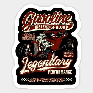 Gasoline instead of blood Hot Rod III Sticker